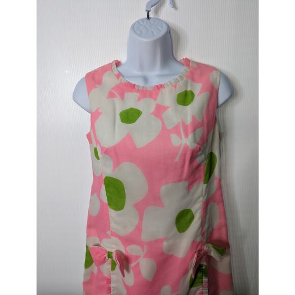 Vintage 60's Sassy by Gregg Draddy Skort Mini Dress Pink Graphic Floral Pattern - Picture 3 of 10